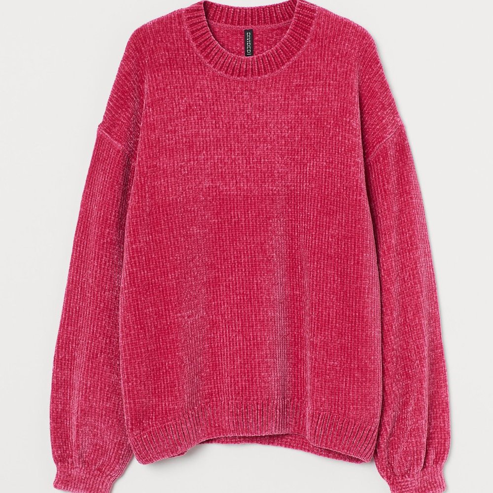 H&M Pink Chenille Sweater